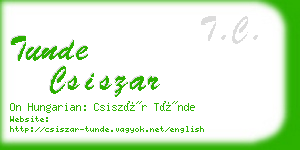 tunde csiszar business card